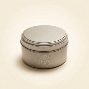brushed steel treat tin — Fitter Pets Co.